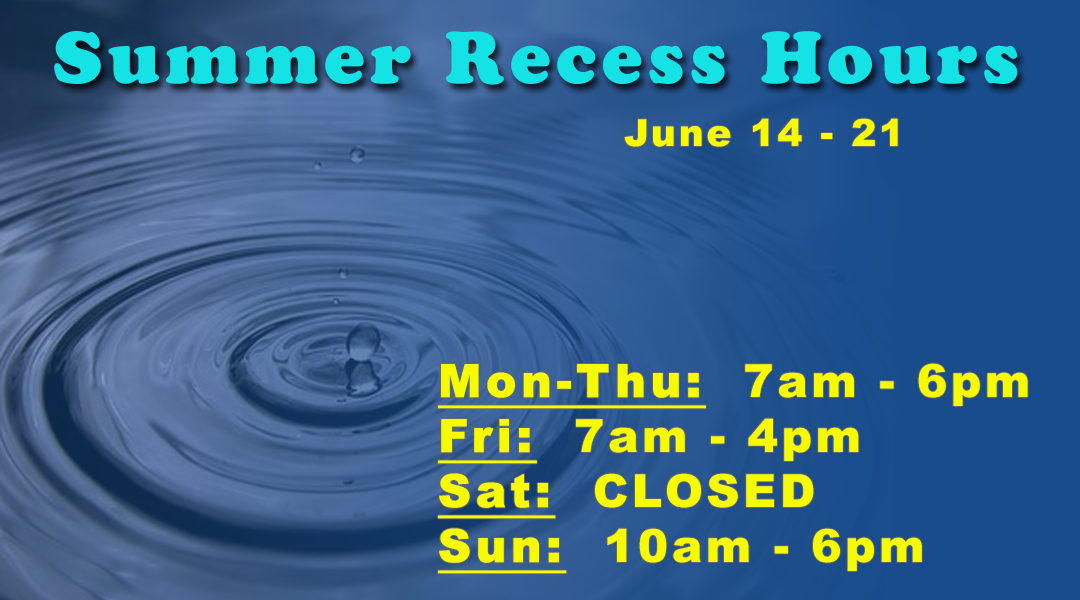 Summer recess hours