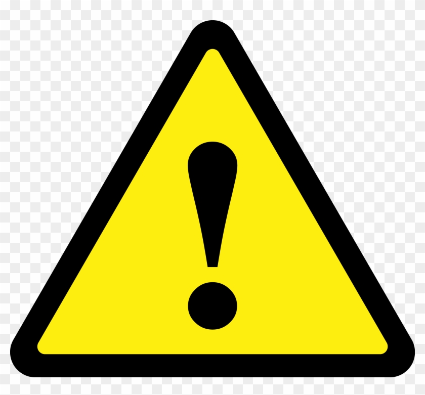 yellow warning triangle with an exclamation point