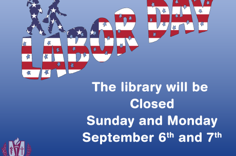 Library closed September 6 and 7