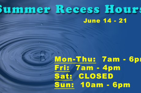 Summer recess hours