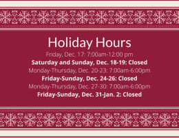 Library's Holiday Hours