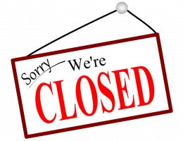 Sorry we're closed clipart sign