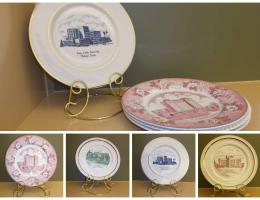 The commemorative plates, latest acquisition to the department of Archives and Special Collections